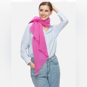 OVCIO CloudPuff 100% Cashmere Scarf Fuchsia Pink Luxury